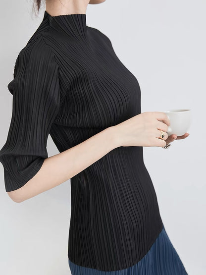 White Cube Pleated Top