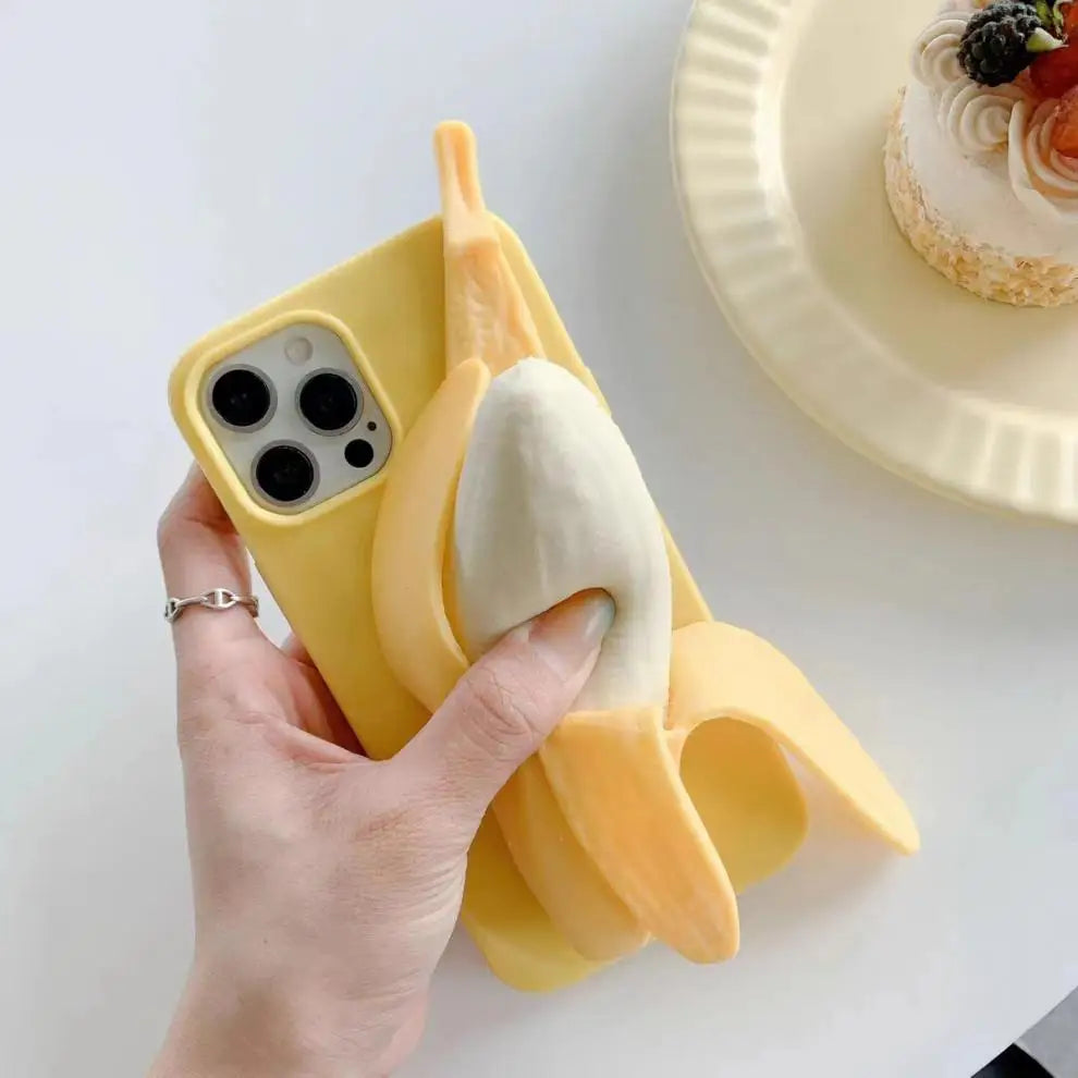 Creative Three-dimensional Banana Pinch Mobile Phone Case