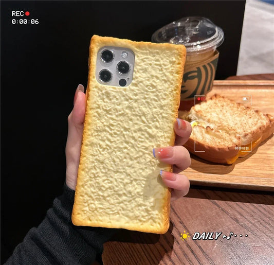 Soft 3D Creative Toast Bread Phone Case