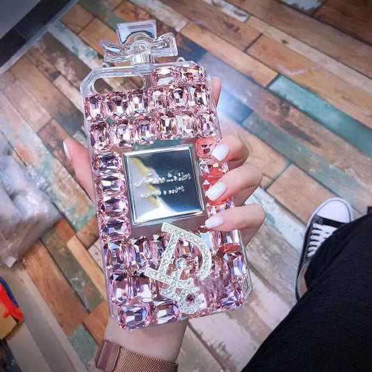 Luxury Bling Rhinestones Perfume Bottle Phone Cases