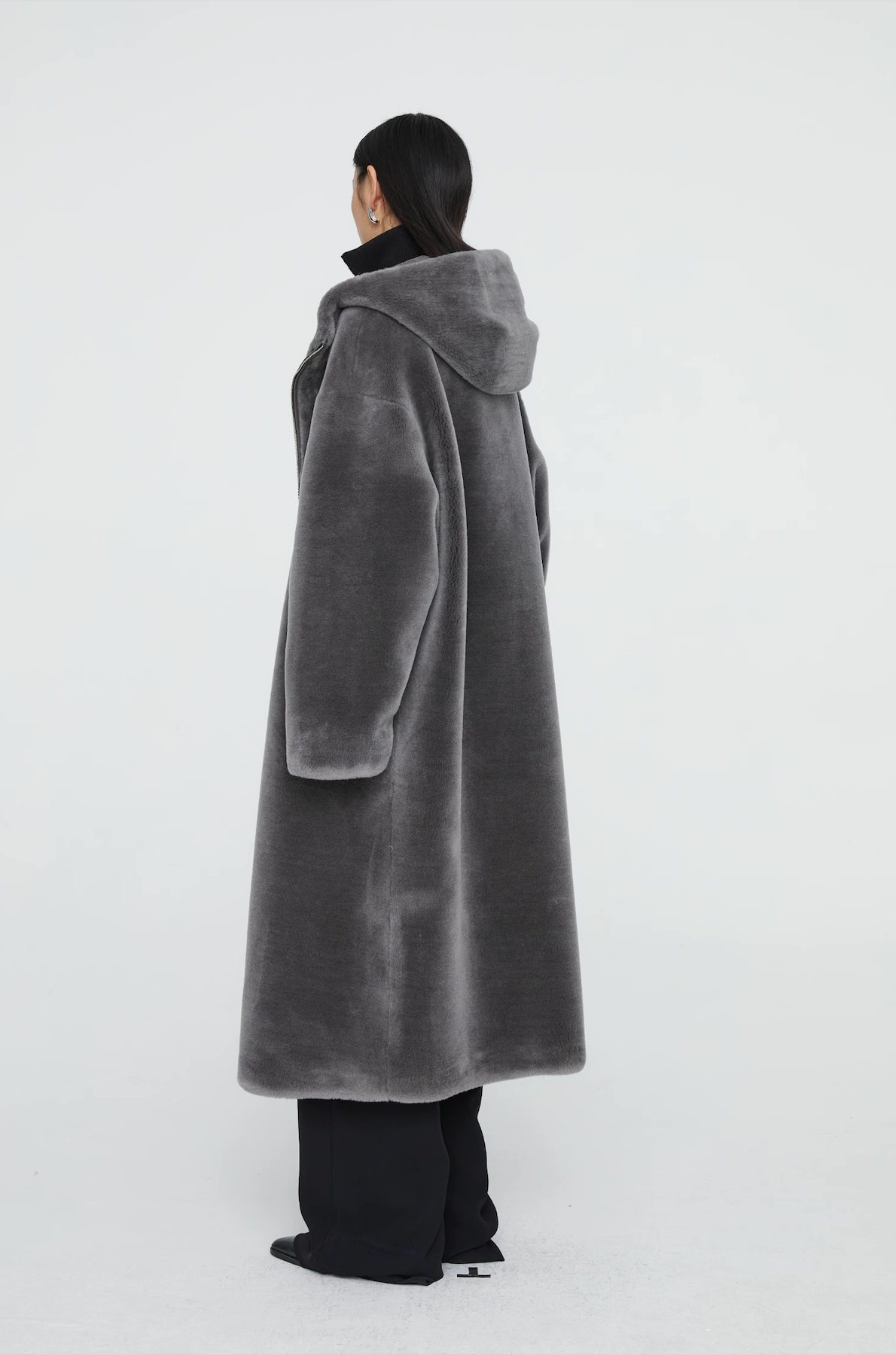 Shearling long coat