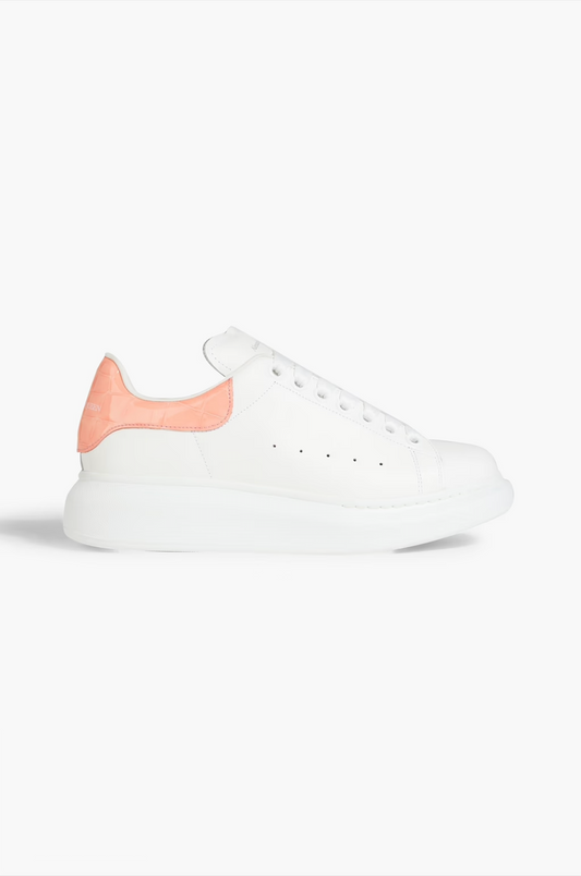 Larry croc-effect and smooth leather sneakers