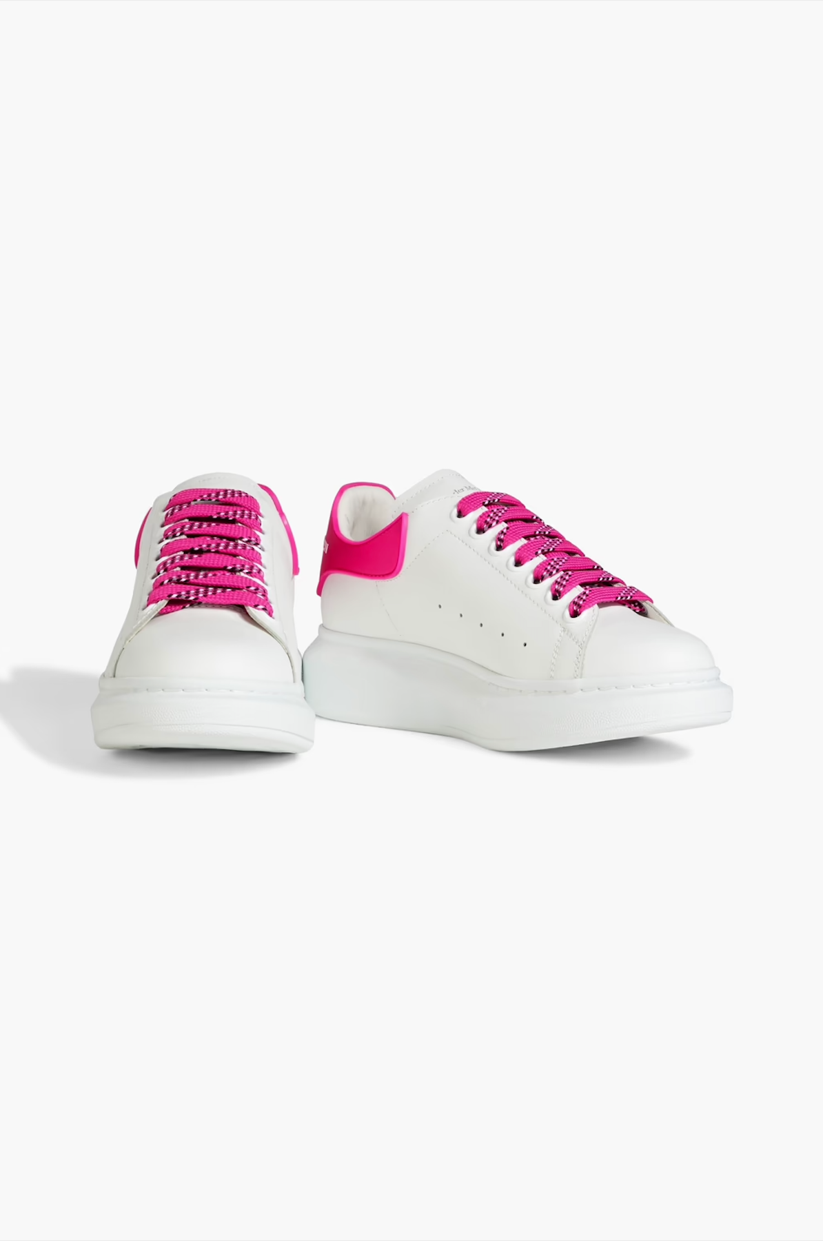 Larry rubber-trimmed leather sneakers