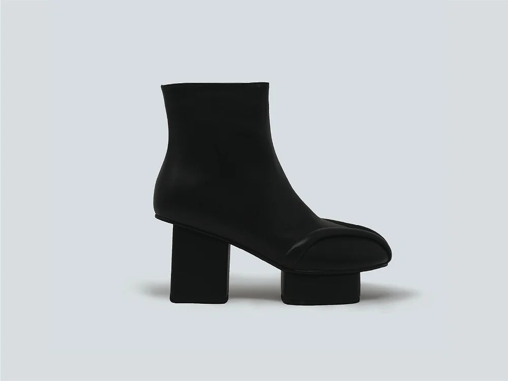 Geisha leather ankle boots Black-Half