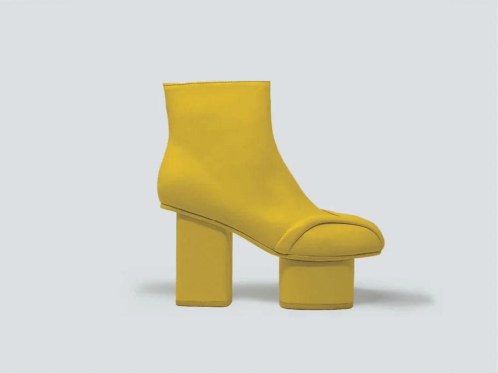 Geisha leather ankle boots Yellow